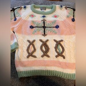 Tamgiers Multicolor cottagecore Nordic Pattern Sweater